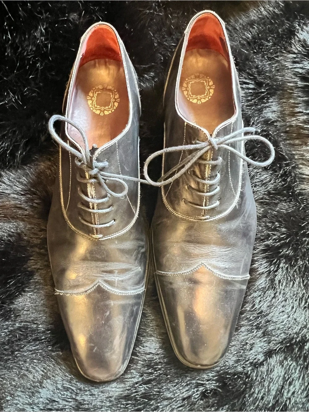 Classic Men’s Mezlan Black Leather Oxford Dress Shoes made in Spain